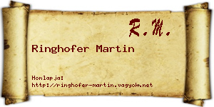 Ringhofer Martin névjegykártya